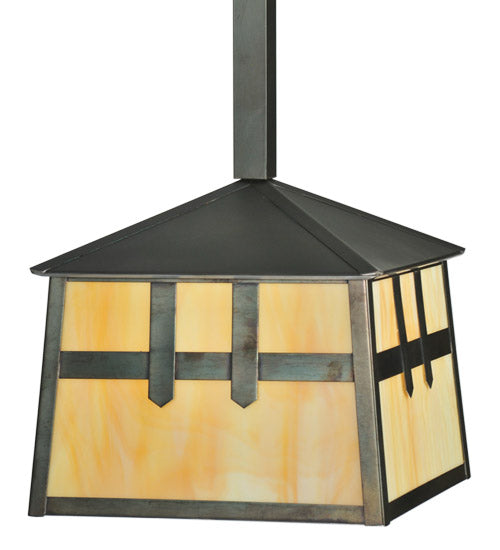 Meyda Lighting 110941 10: Square Stillwater Double Cross Mission Mini Pendant