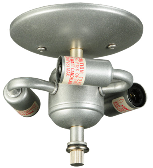 Meyda Lighting 132119 3LT Candle Socket Flushmount Hardware Nickel