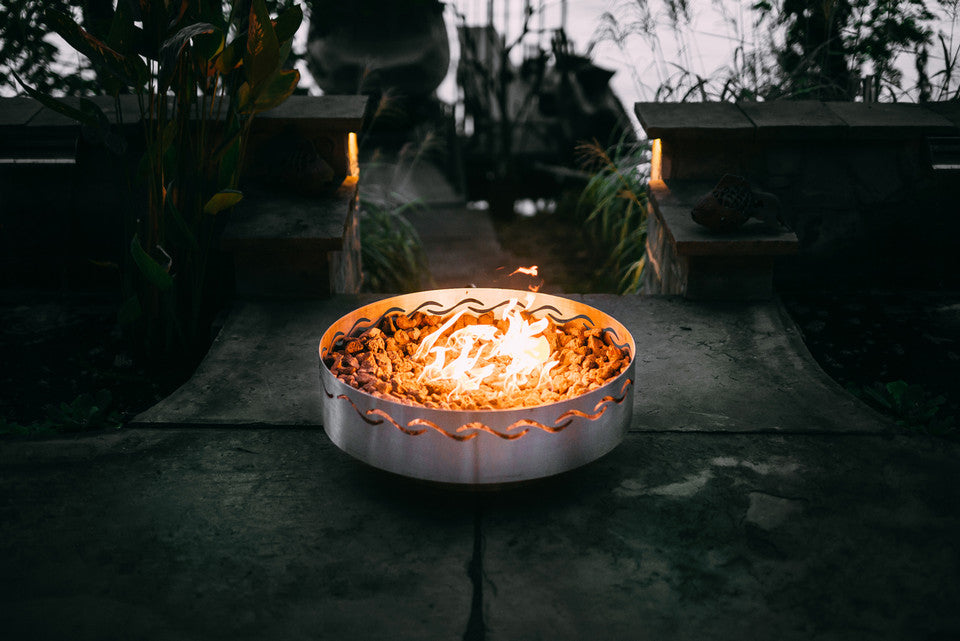 Fire Pit Art Fire Surfer Match Lit NG
