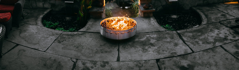 Fire Pit Art Fire Surfer Match Lit NG