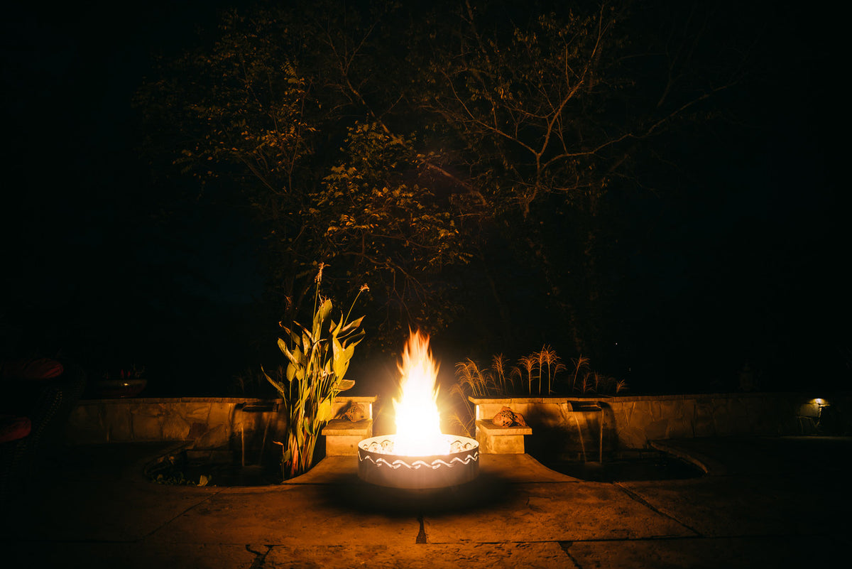 Fire Pit Art Fire Surfer Match Lit NG