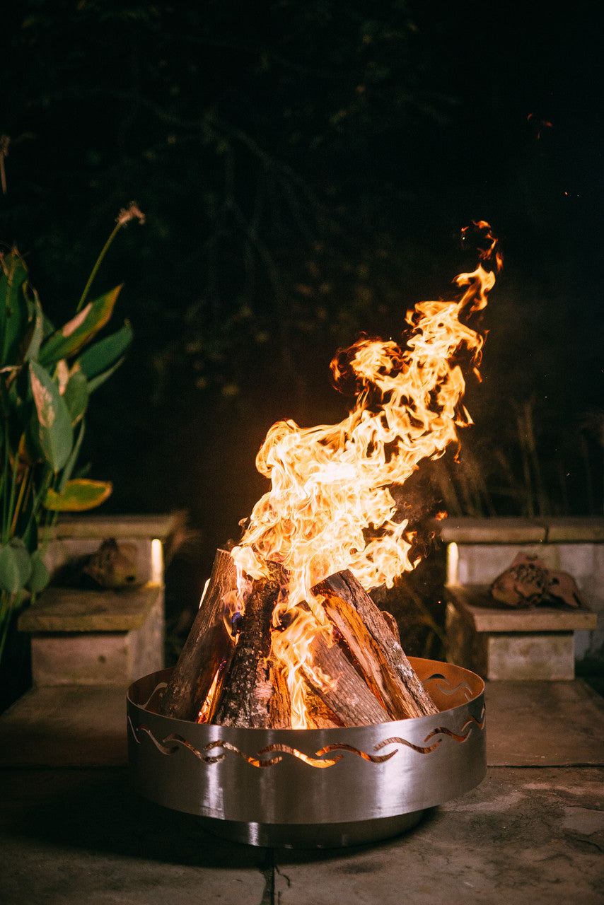 Fire Pit Art Fire Surfer Match Lit NG