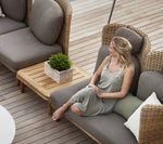 Cane-line Arch coffee table w/teak table top