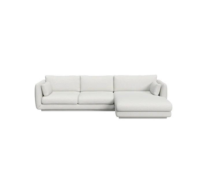 Cane-line Bloom 2-seater sofa with chaise longue, left and plinth