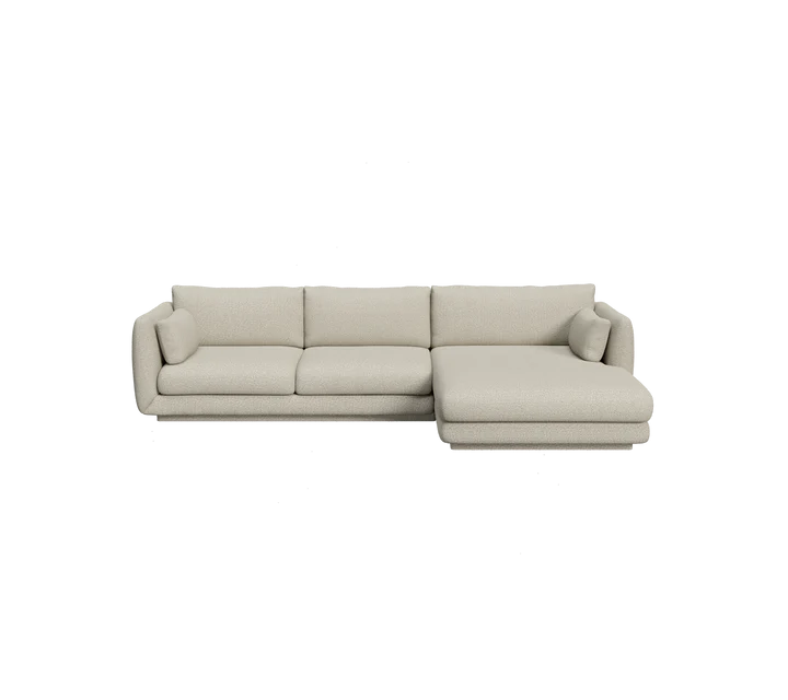 Cane-line Bloom 2-seater sofa with chaise longue, left and plinth