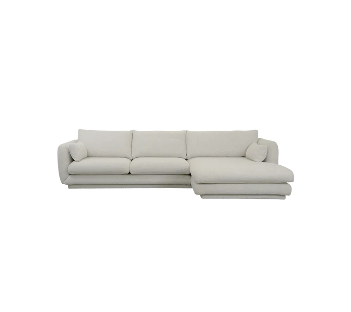 Cane-line Bloom 2-seater sofa with chaise longue, left and plinth