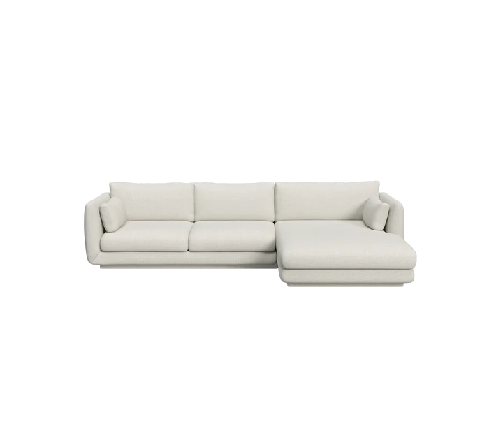 Cane-line Bloom 2-seater sofa with chaise longue, left and plinth