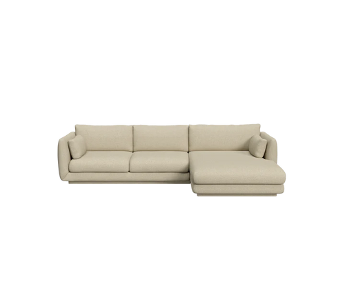 Cane-line Bloom 2-seater sofa with chaise longue, left and plinth