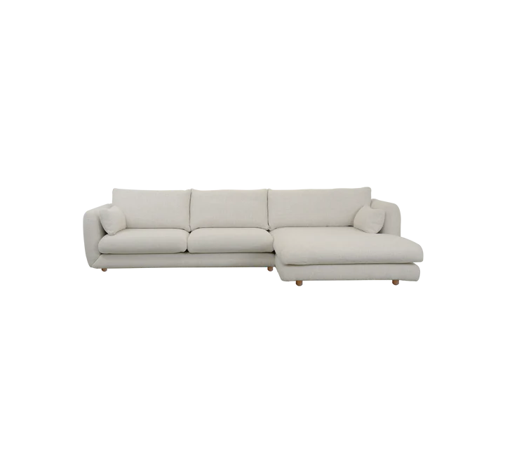 Cane-line Bloom 2-seater sofa with chaise longue, left and teak legs