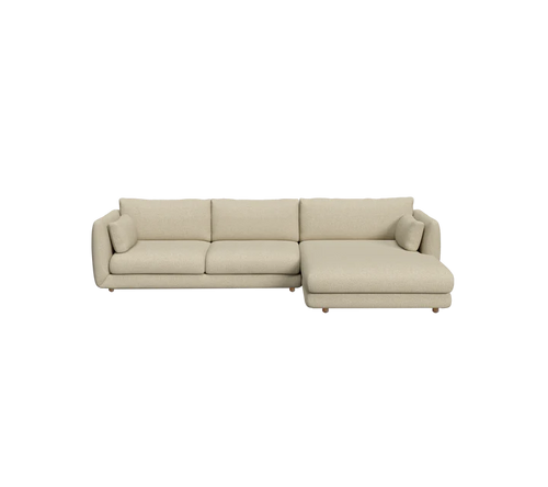 Cane-line Bloom 2-seater sofa with chaise longue, left and teak legs