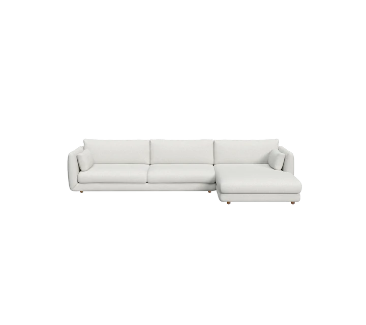 Cane-line Bloom 3-seater sofa with chaise longue, left and teak legs