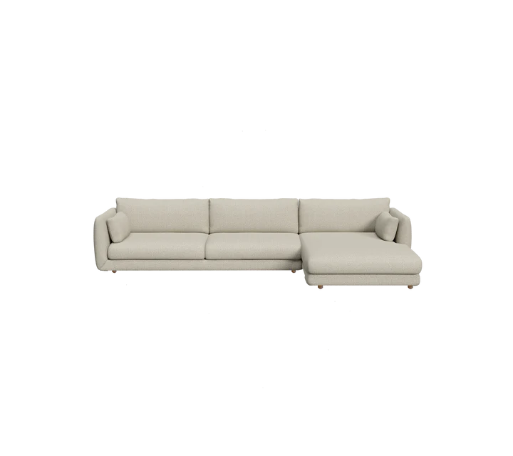 Cane-line Bloom 3-seater sofa with chaise longue, left and teak legs