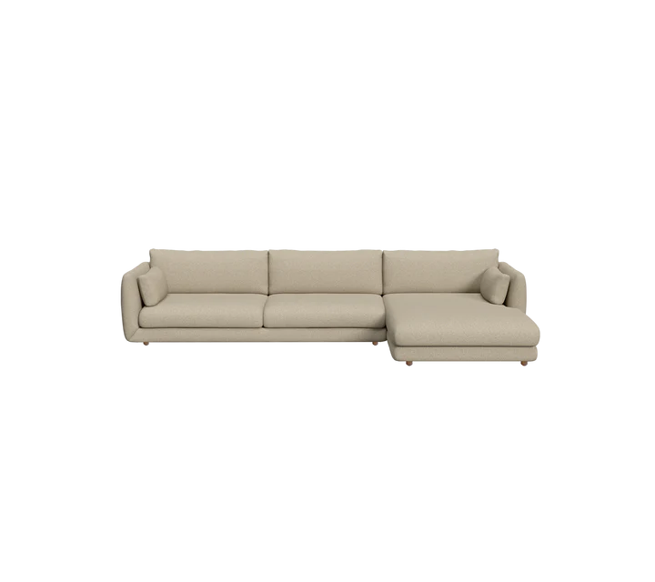 Cane-line Bloom 3-seater sofa with chaise longue, left and teak legs