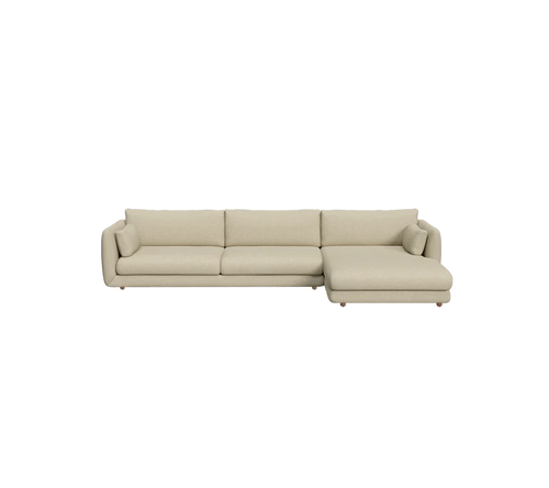 Cane-line Bloom 3-seater sofa with chaise longue, left and teak legs