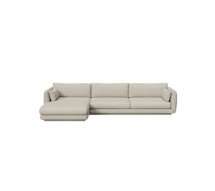 Cane-line Bloom 3-seater sofa with chaise longue, right and plinth