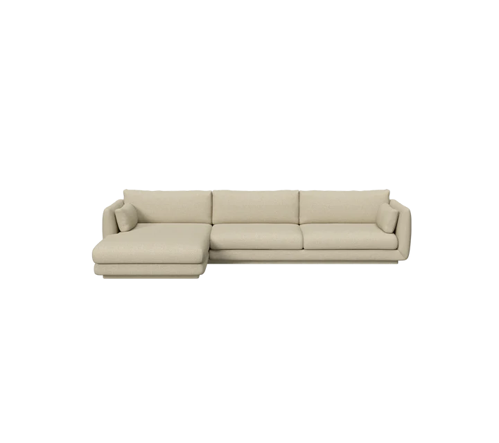Cane-line Bloom 3-seater sofa with chaise longue, right and plinth