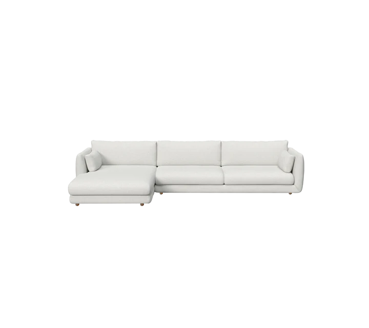Cane-line Bloom 3-seater sofa with chaise longue, right and teak legs
