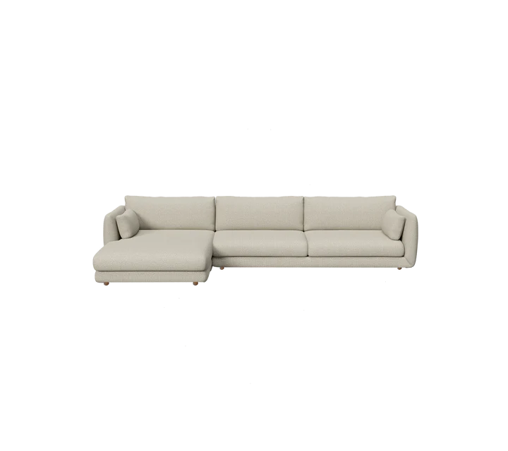 Cane-line Bloom 3-seater sofa with chaise longue, right and teak legs