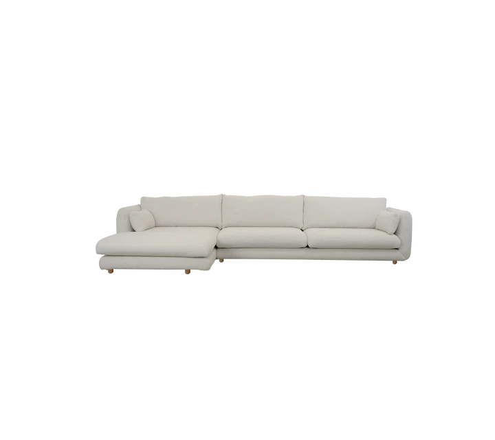 Cane-line Bloom 3-seater sofa with chaise longue, right and teak legs
