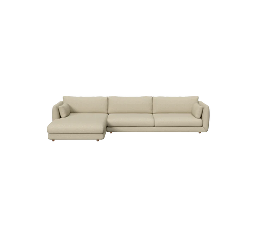 Cane-line Bloom 3-seater sofa with chaise longue, right and teak legs