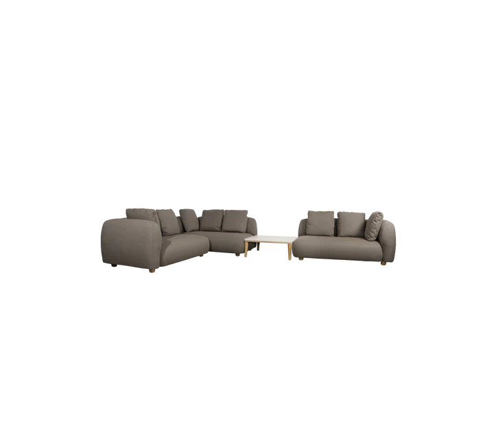Cane-line Capture corner sofa w/table & chaise lounge