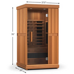 Finnmark FD-1 1-Person Home Infrared Sauna, 38”W x 38”D x 78”H