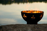 Fire Pit Art Fleur de Lis Match Lit NG