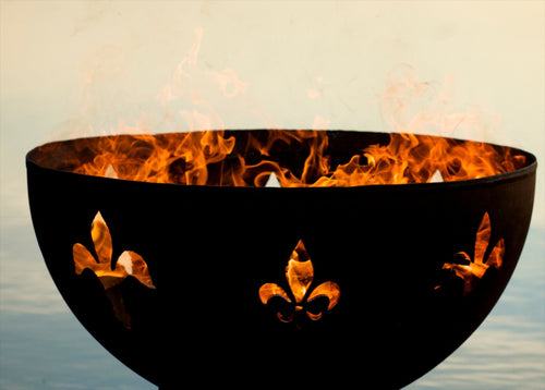 Fire Pit Art Fleur de Lis AWEIS NG