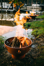 Fire Pit Art Fleur de Lis Match Lit NG