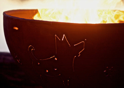 Fire Pit Art Funky Dog AWEIS LP