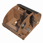 SaunaLife Model G11 Outdoor Home Sauna Kit Garden-Series Outdoor Home Sauna Kit -2 Room Sauna - Up to 8 Persons