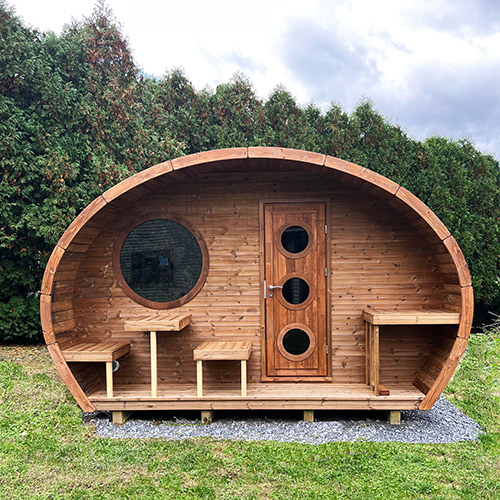 SaunaLife Model G11 Outdoor Home Sauna Kit Garden-Series Outdoor Home Sauna Kit -2 Room Sauna - Up to 8 Persons