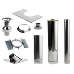 HUUM THRU-CEILING CHIMNEY Sauna Wood Stove Chimney Set, Thru-Ceiling