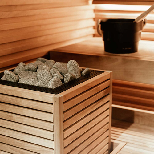 HUUM CORE BK THERMO-ASPEN 11 CORE Series Sauna Heater, Thermo-Aspen Wood Exterior, Up to 10.5kW
