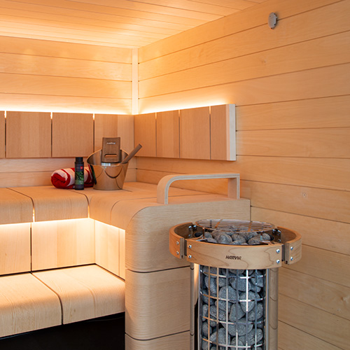 Harvia Cilindro PC80E Cilindro Half Series 8kW Stainless Steel Sauna Heater at 240V 1PH