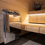 Harvia KIP80B KIP Series 8kW Stainless Steel Sauna Heater at 240V 1PH with Built-In Time and Temperature Controls