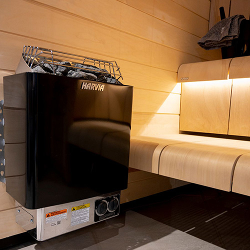 Harvia KIP60B KIP Series 6kW Sauna Heater, Built-In Controls, Black