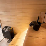Harvia KIP80B KIP Series 8kW Sauna Heater, Built-In Controls, Black