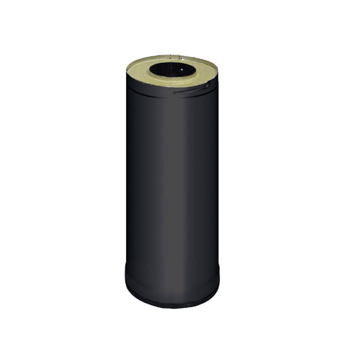 Harvia WHP1000M Sauna Wood Stove Chimney Extension, 1000mm, Black Steel
