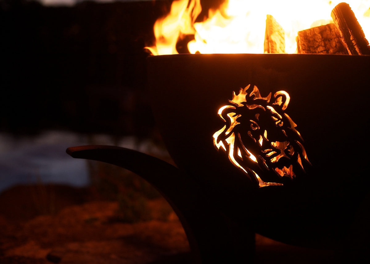 Fire Pit Art Africa's BIG Five Match Lit NG