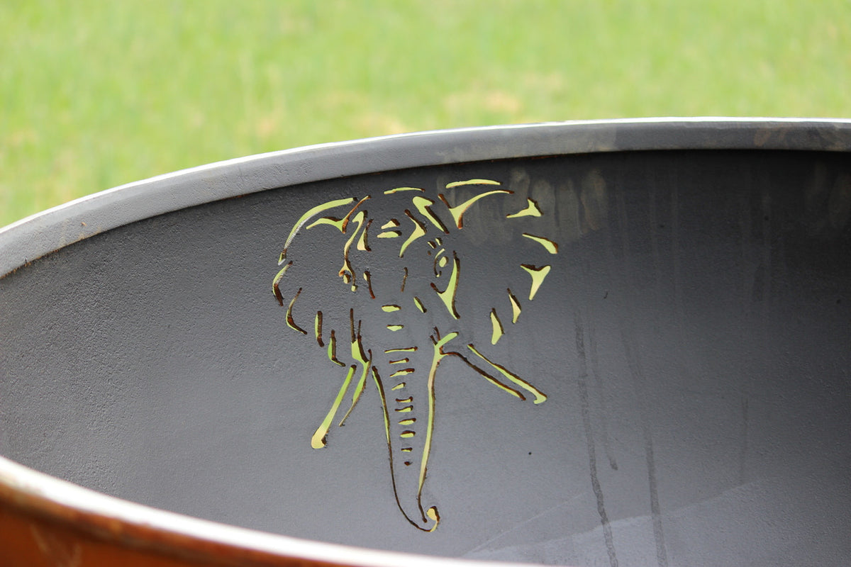 Fire Pit Art Africa's BIG Five Match Lit NG