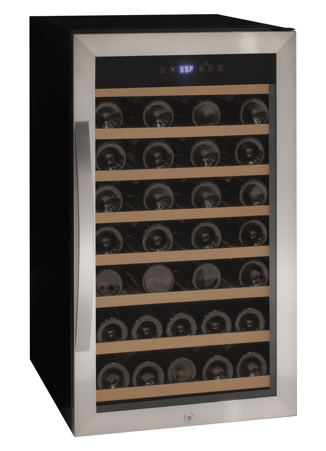 Allavino AO KWR50S-1SR Cascina Series 50 Bottle Single Zone Freestanding Wine Cooler Refrigerator with Stainless Steel Door