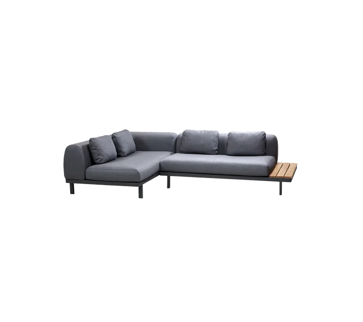 Cane-line Space compact 2-module corner sofa with side table