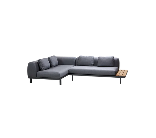 Cane-line Space compact 2-module corner sofa with side table