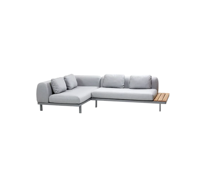 Cane-line Space compact 2-module corner sofa with side table