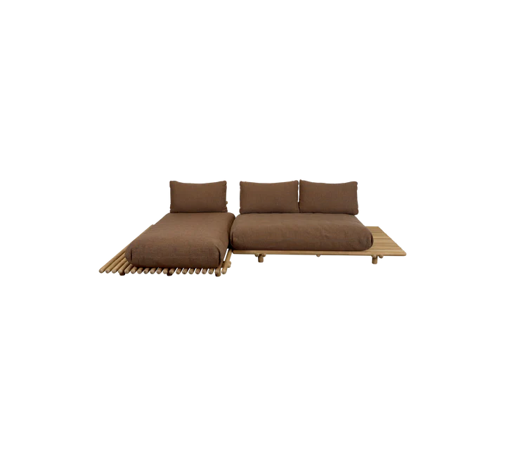 Cane-line Sticks platform, sofa w/ chaise lounge