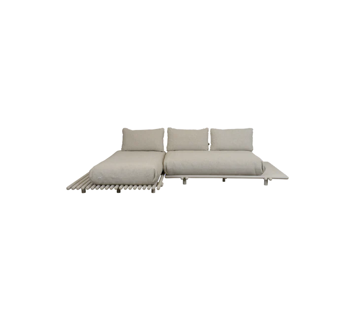 Cane-line Sticks platform, sofa w/ chaise lounge