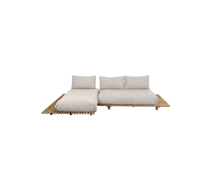 Cane-line Sticks platform, sofa w/ chaise lounge