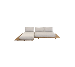 Cane-line Sticks platform, sofa w/ chaise lounge