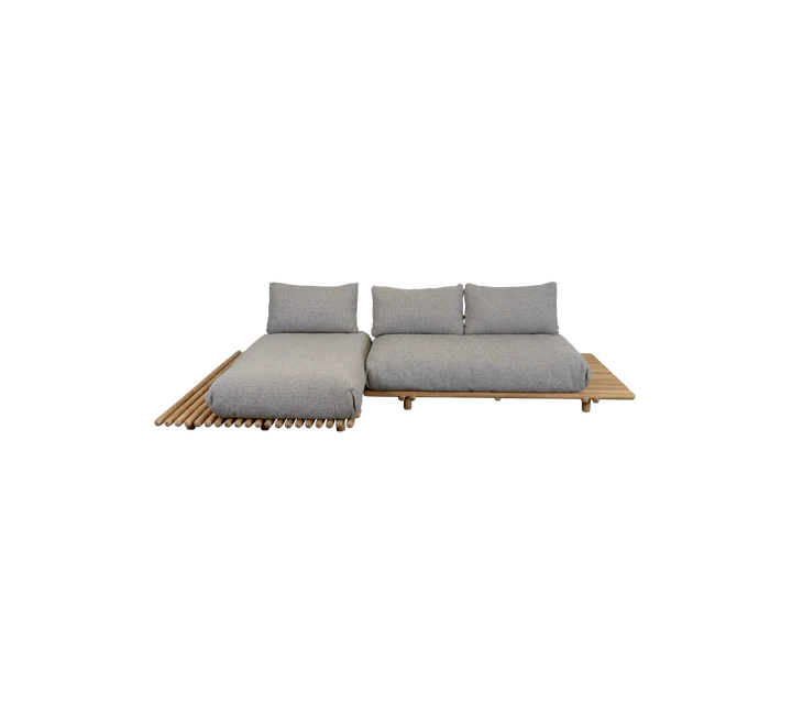 Cane-line Sticks platform, sofa w/ chaise lounge